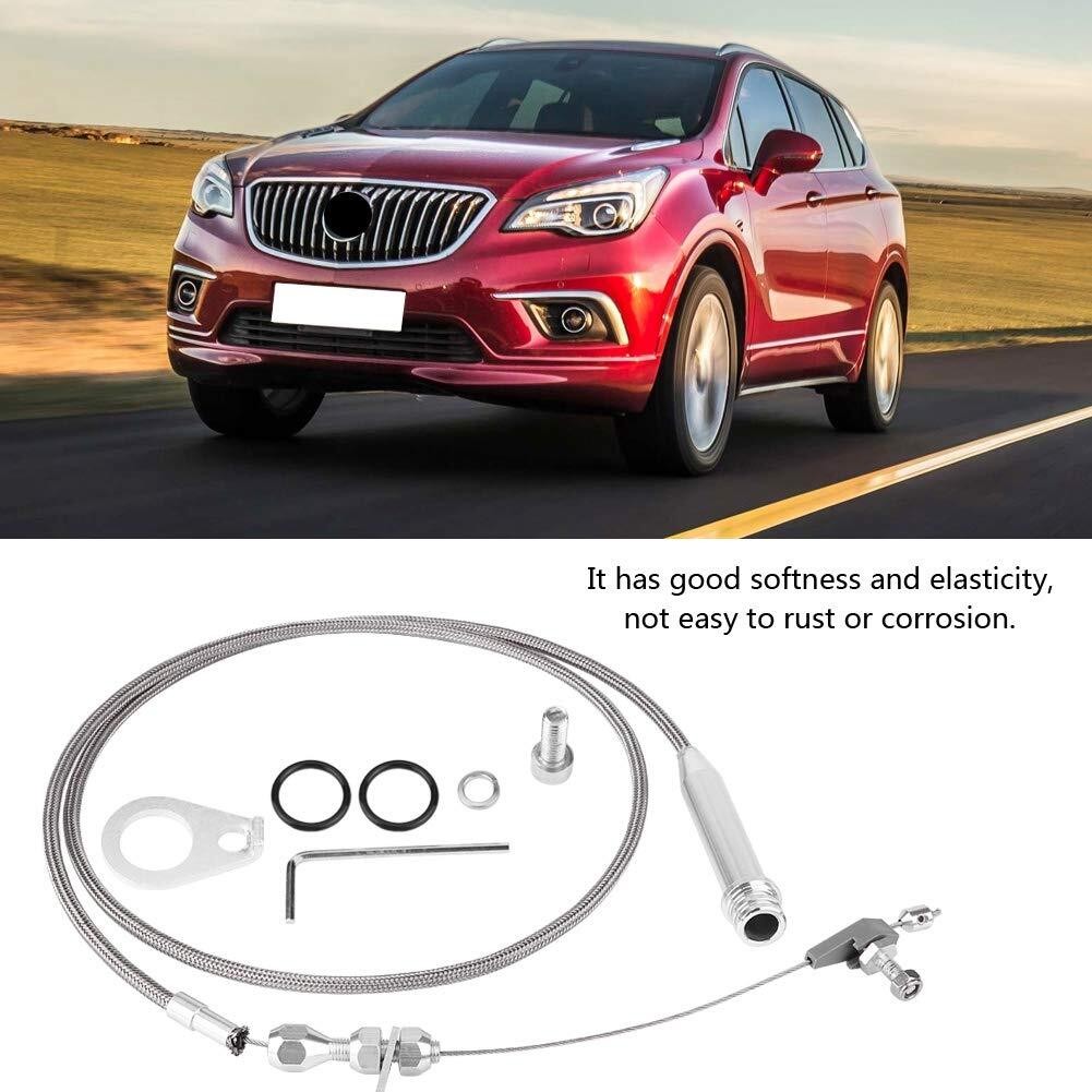 700R4 Stainless Steel Braided Transmission Kick Down Detent Cable SBC BBC for GM