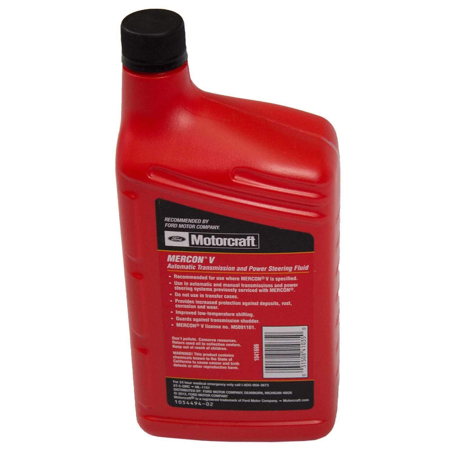 Motorcraft Mercon V ATF Automatic Transmission Fluid XT5QMC Case of 6 Quarts