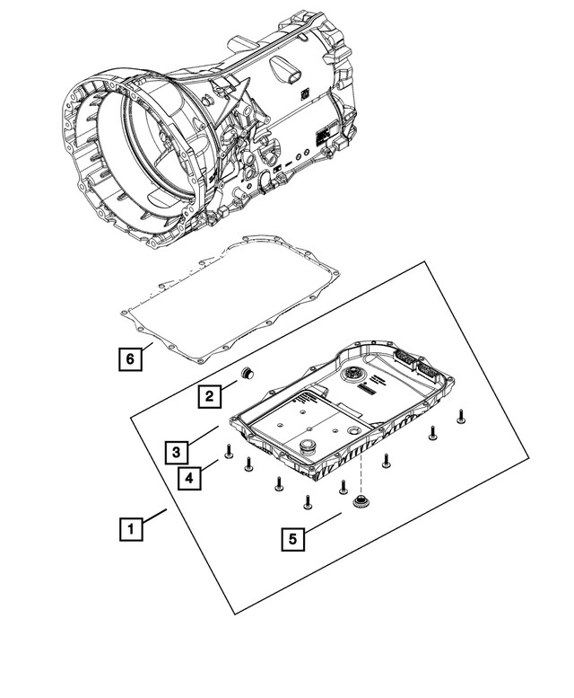Genuine Mopar Transmission Oil Pan And Filter 68142478AB