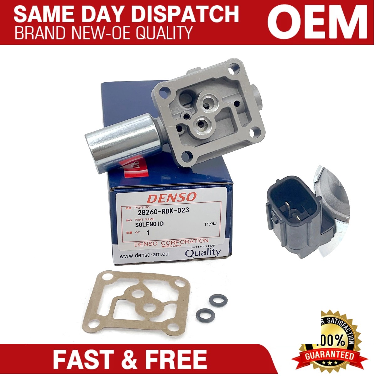 Transmission Single Linear Solenoid Valve 28260-RDK-023 Fits Honda Acura MDX RDX