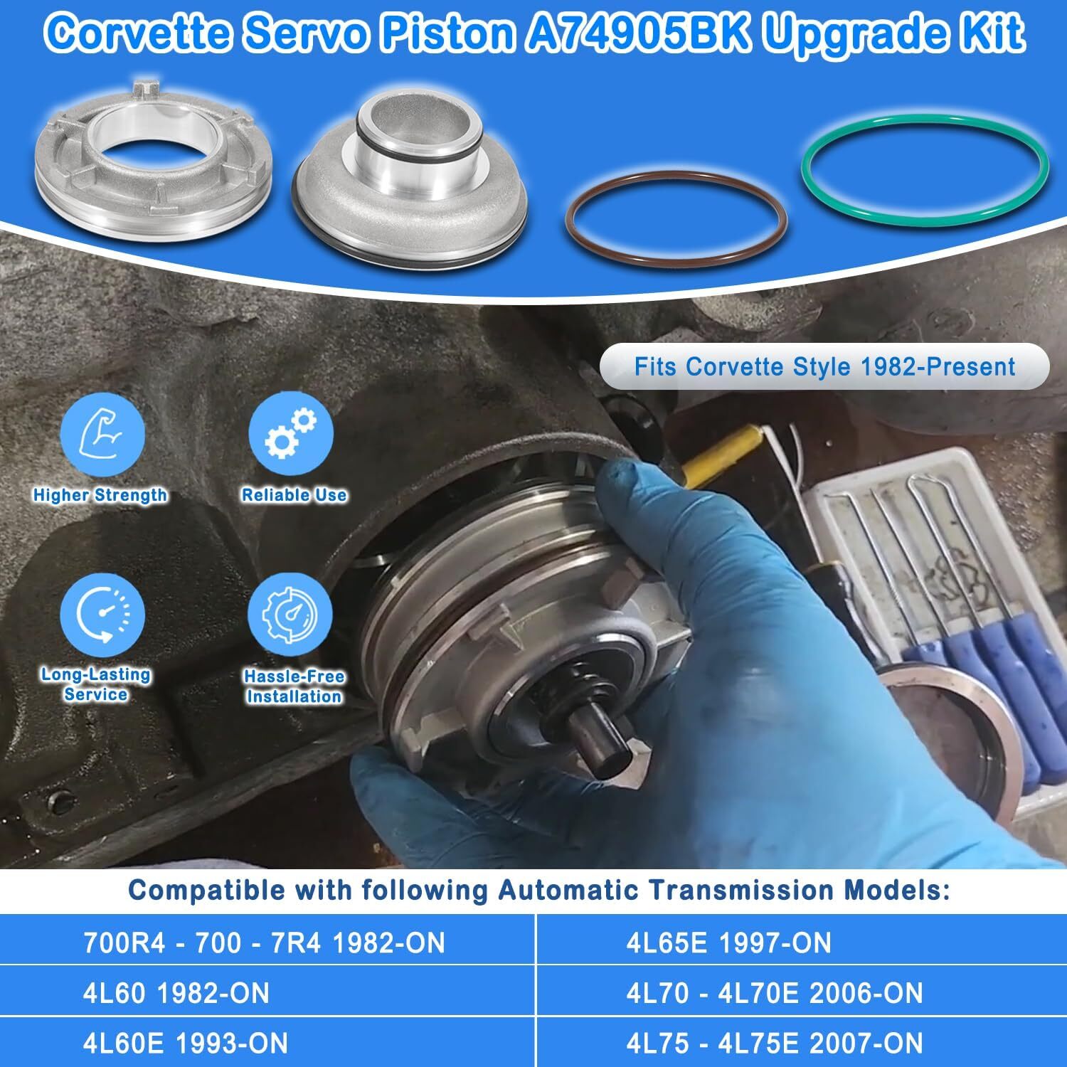 A74905BK High Performance Corvette Servo Kit Fits GM Corvette Style (1982-UP)