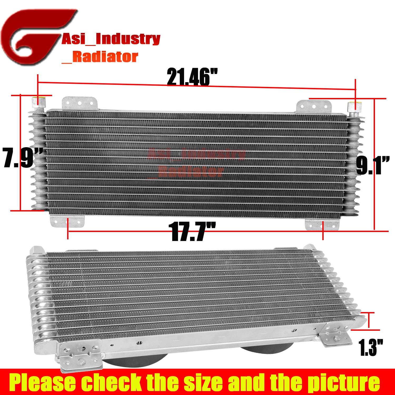Upgraded Transmission Oil Cooler+Shroud Fans Tru-Cool 40,000 GVW For Light Truck