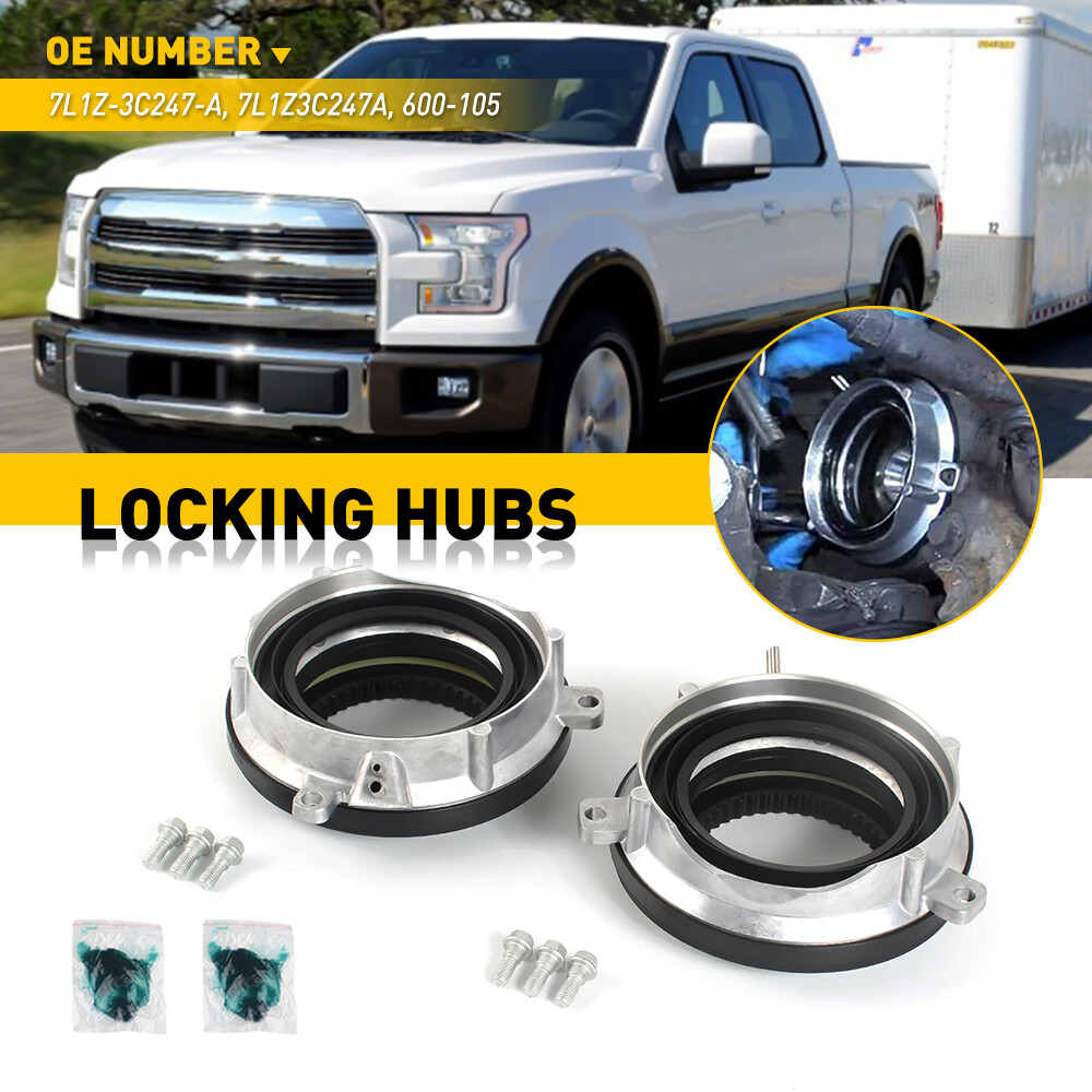 2Pc 4WD Vacuum Hub Axle Actuator Locking For 03-15 Ford Expedition 04-15 F150