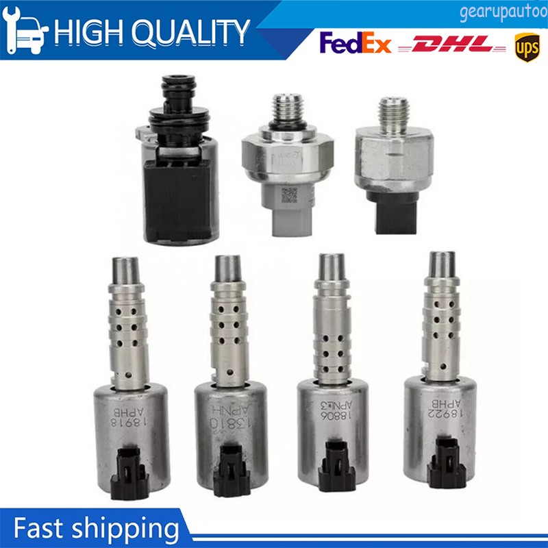 7pc RE0F10D JF016E JF017E CVT8 Transmission Solenoids Pressure Sensor for Nissan