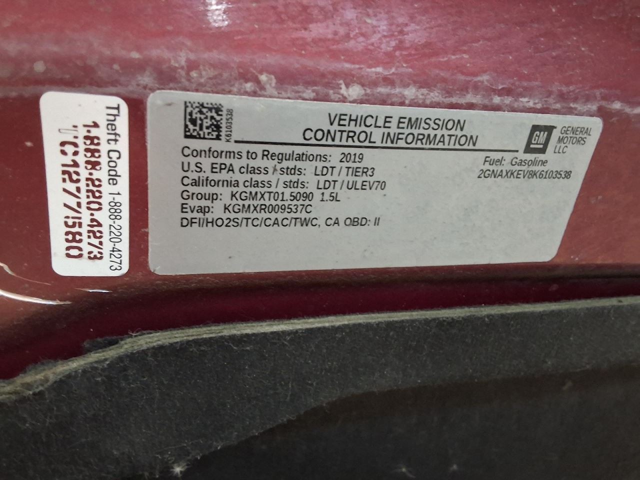 Automatic Transmission FWD 1.5L Fits 18-19 EQUINOX 1721803