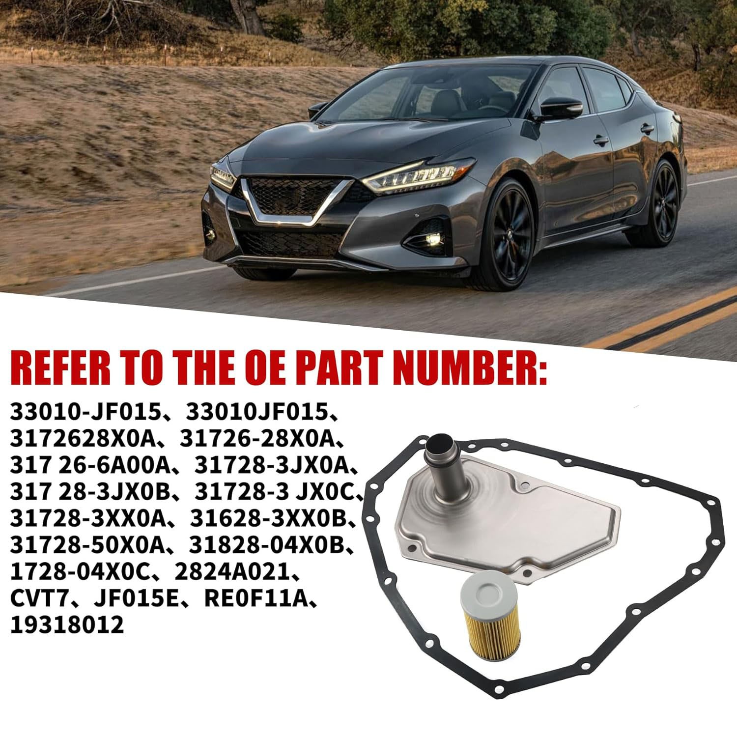 Transmission Oil Filter w/ Pan Gasket For NISSAN SENTRA/VERSA JF015E RE0F11A T