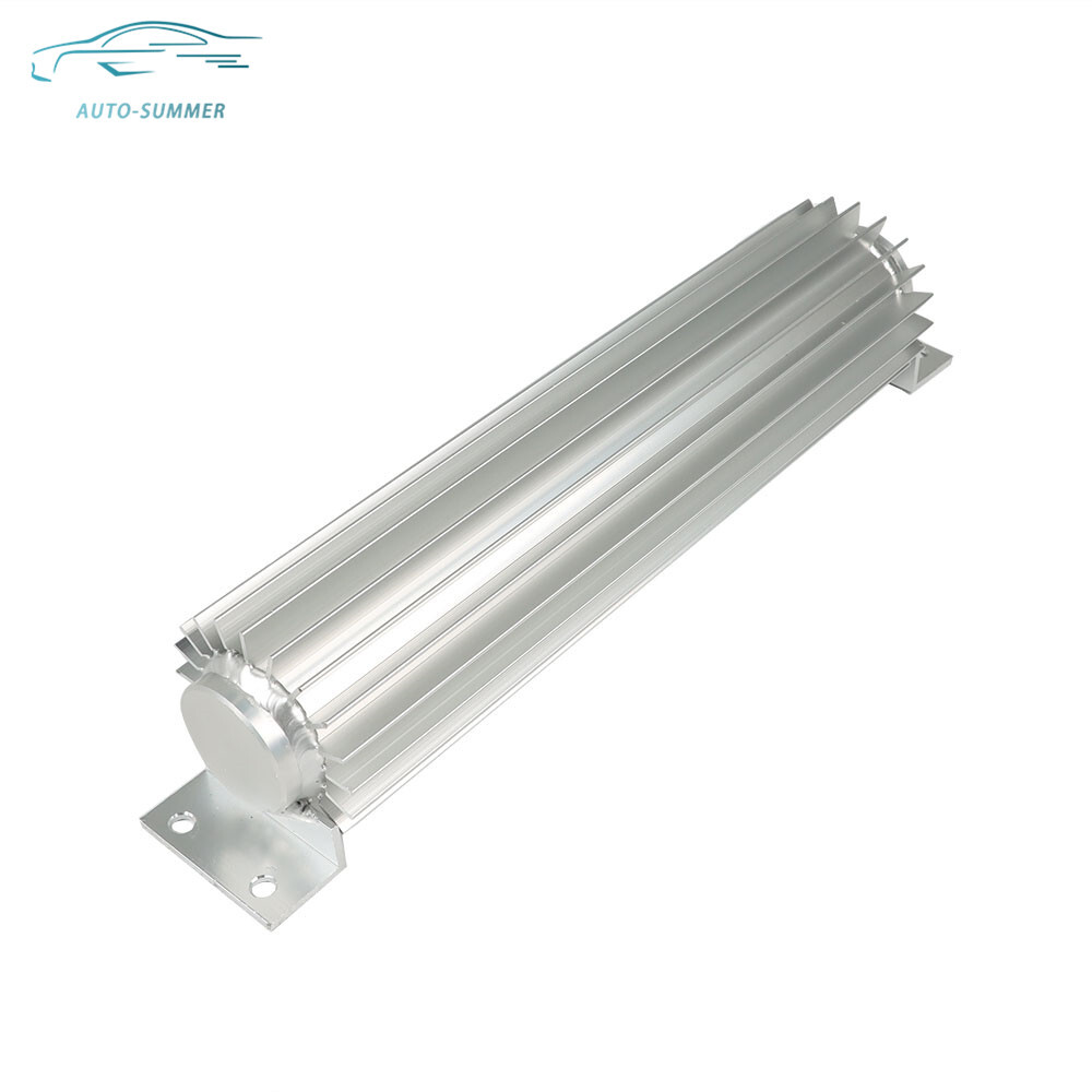 Dual Pass Aluminum Finned Transmission Oil Cooler 12″ For Universal Fitment