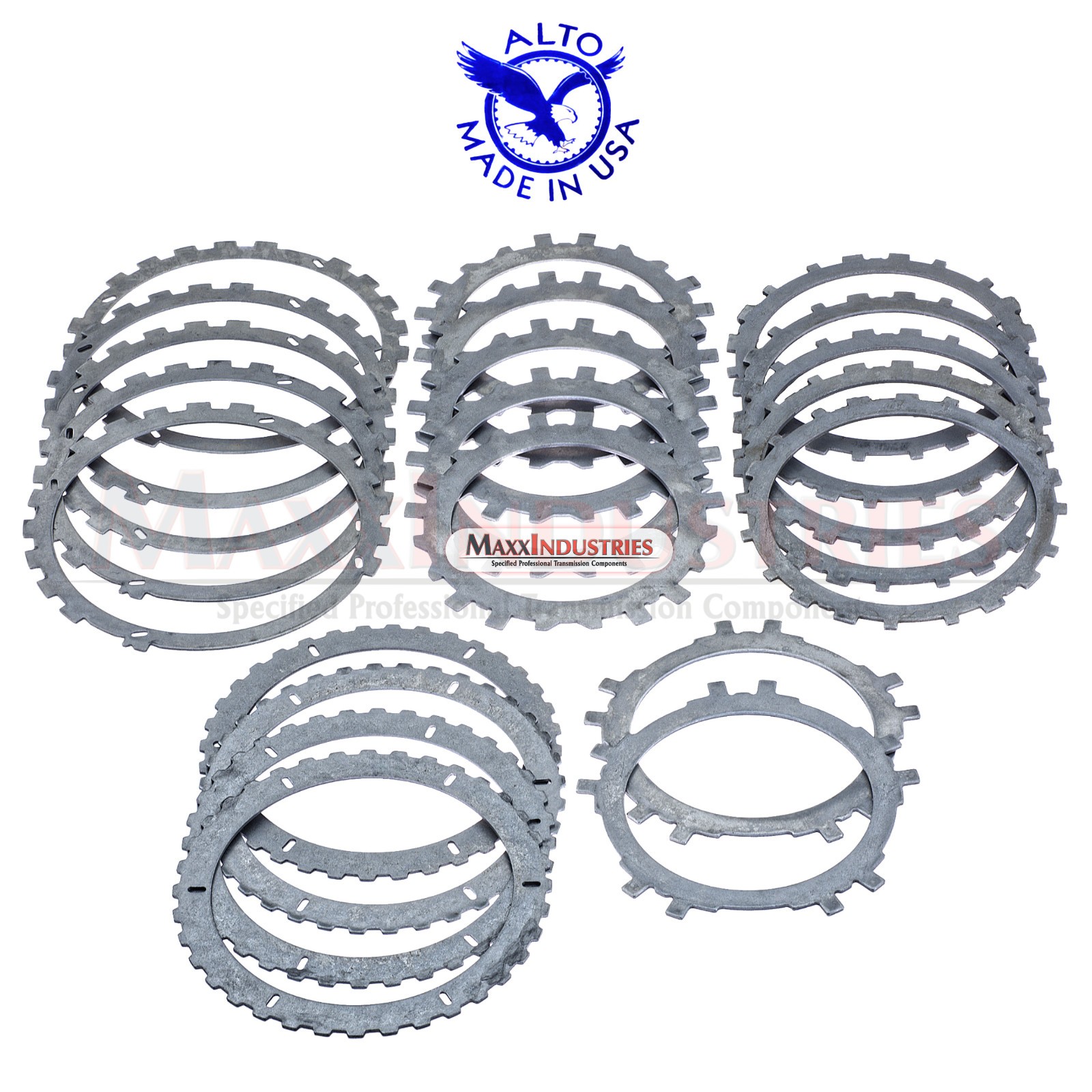 4L60E Rebuild Kit: Alto Steel Clutches – 21-Plate Set TURBULATOR Holes 057753G