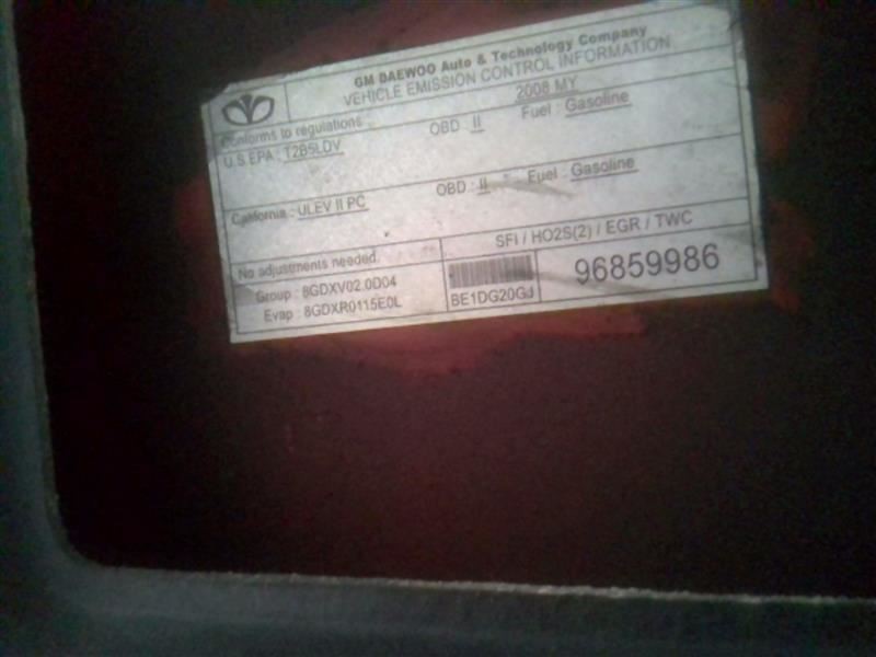 Automatic Transmission From 2008 Suzuki Forenza 4HP16