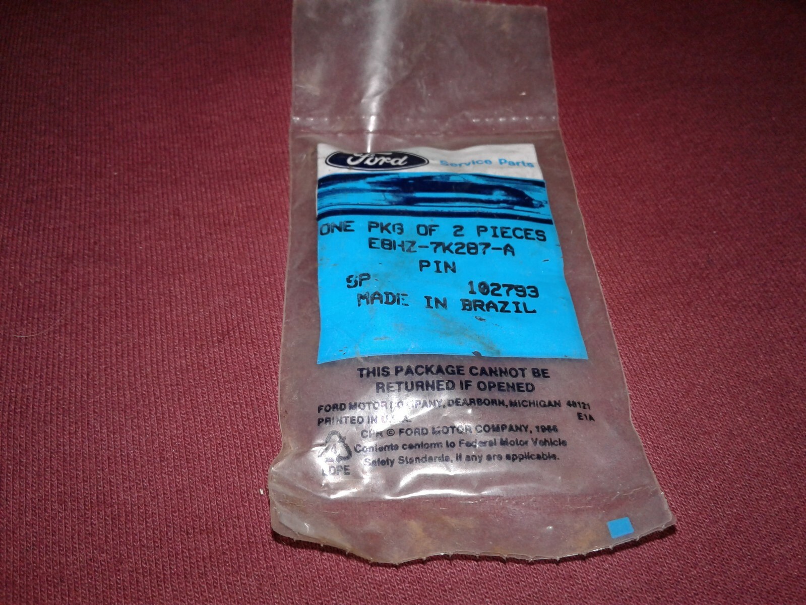 Ford E8HZ-7K287-A Pin – pkg of 2