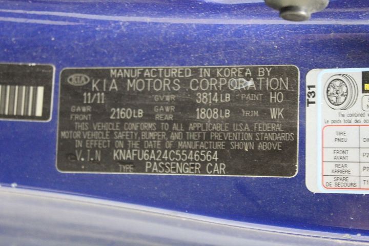 Automatic Transmission 2.0L Coupe Fits 11-13 FORTE 2319941