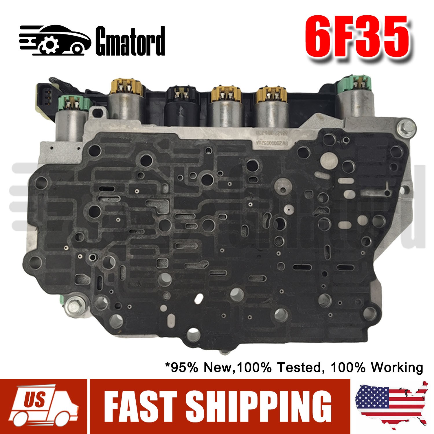 CV6Z7G391A Transmission Valve Body w/ Solenoids Kit 6F35 For Ford 08-13 GEN 1