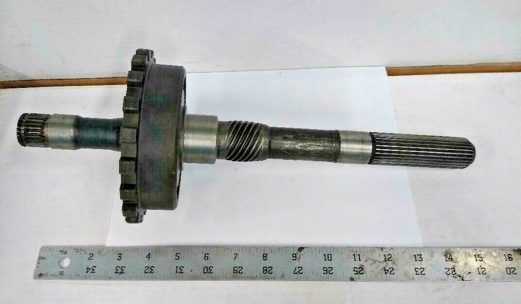. thm 350 output shaft with ring gear hub overall length 15.5″