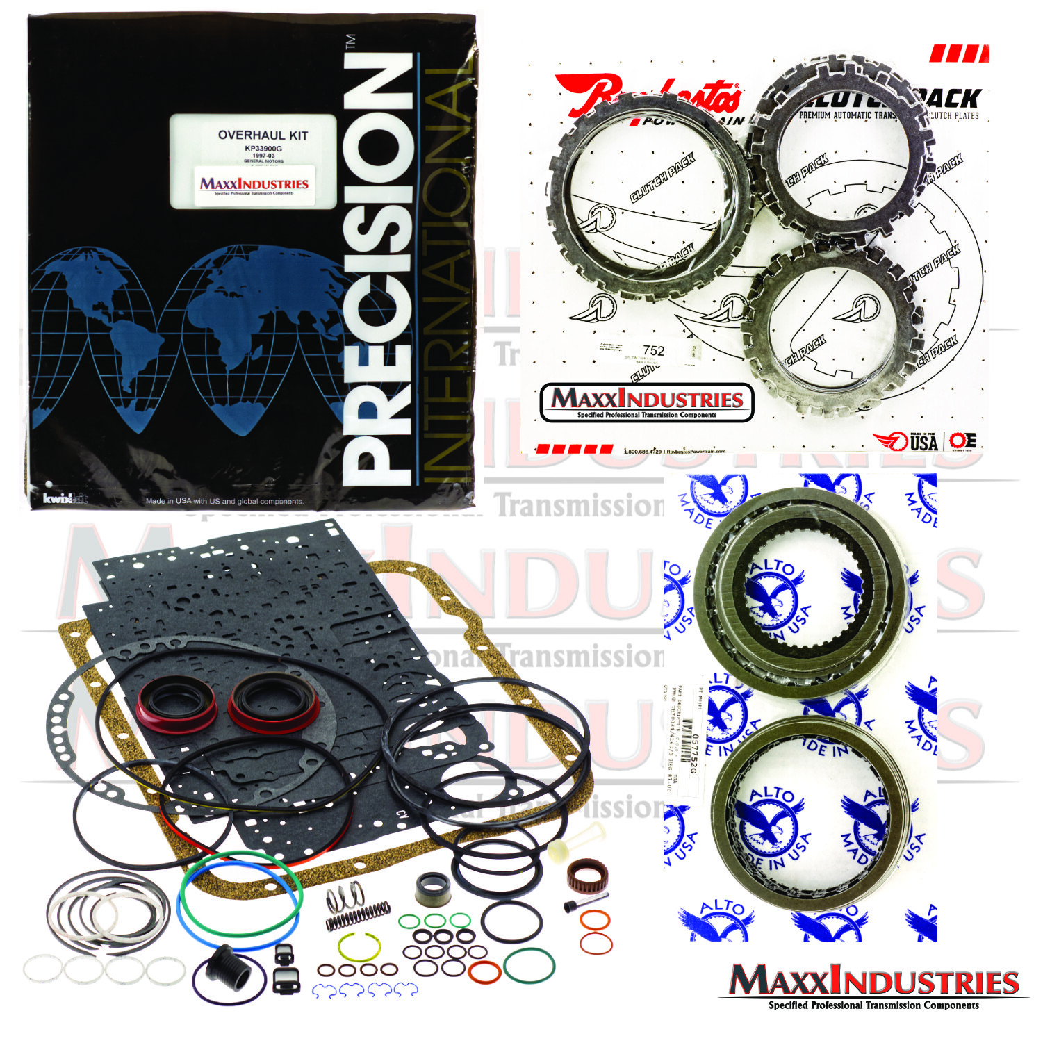 GM 4L60E Transmission Rebuild Kit w/Alto High Energy Green Clutches (1997-2003)