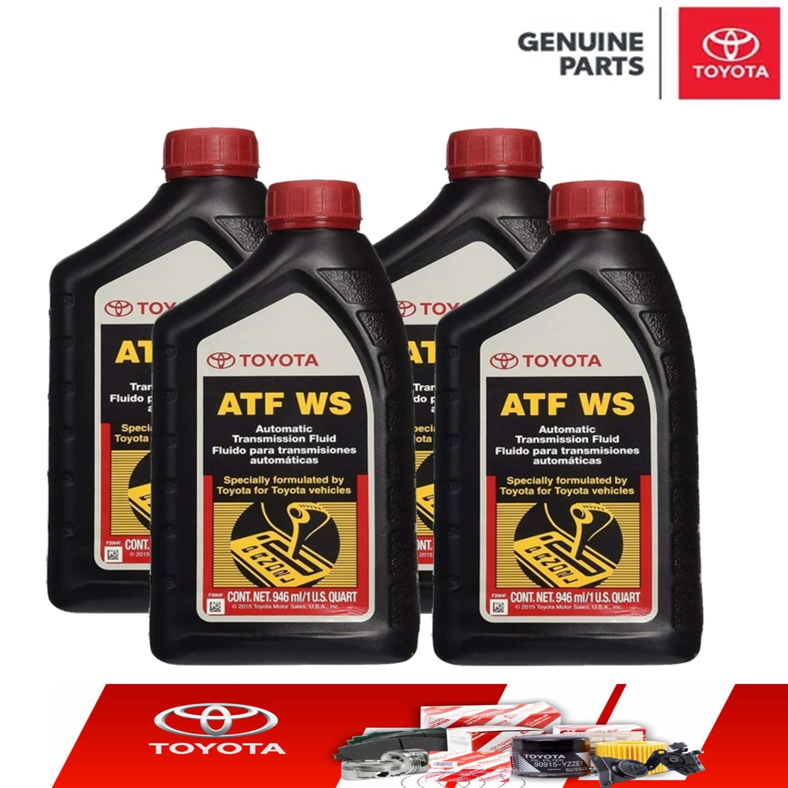 4 Quart Genuine Toyota ATF WS Automatic Transmission Oil Fluid OEM 00289-ATFWS