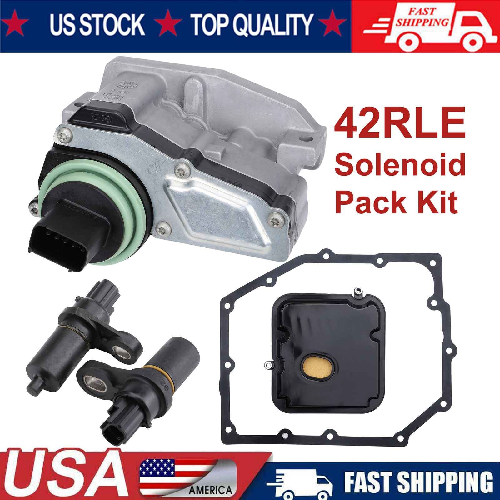 42RLE Transmission Shift Solenoid Block Pack Kit Fit Chrysler Dodge 04800171AA