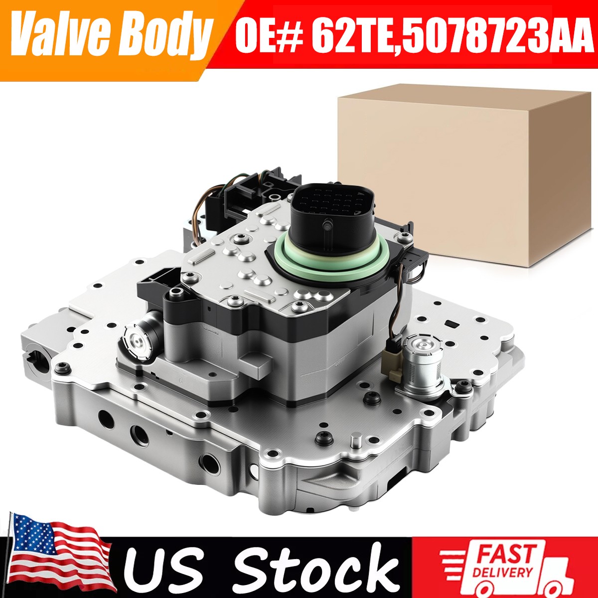 62TE Transmission Valve Body with Solenoid Pack For Dodge Chrysler RAM 5078723AD