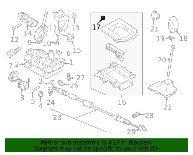 Genuine Subaru Shift Indicator Cover 35189sj000