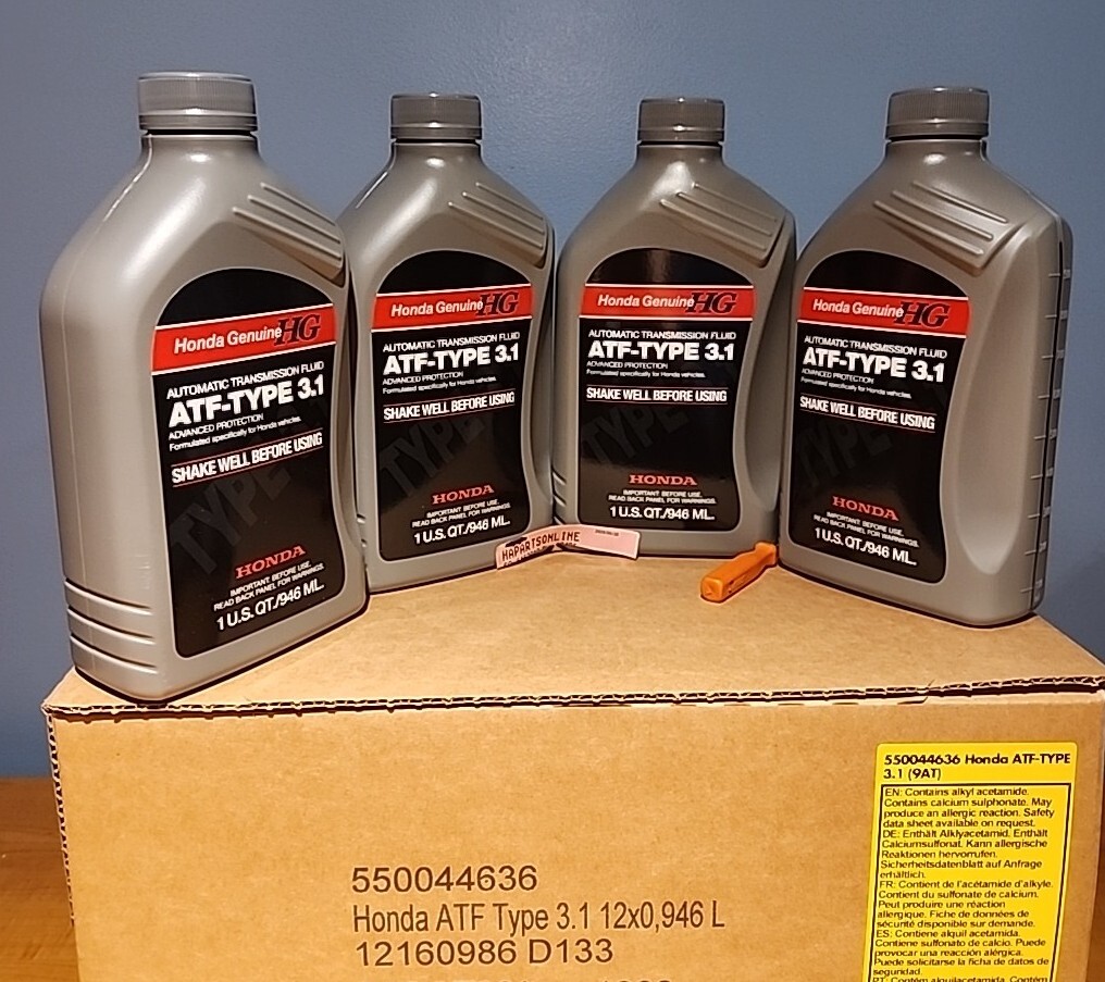 4 QTS Honda OEM ATF Type 3.1 9SPD Automatic Transmission Fluid NEW