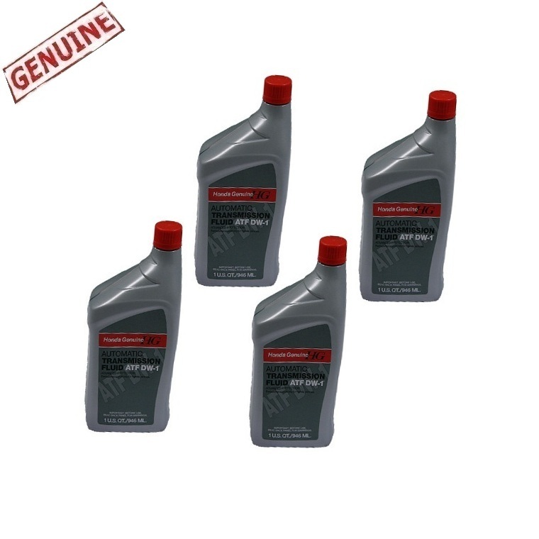 Set of 4-Quarts Auto Trans Fluid Factory 082009008 for Honda ATF DW-1