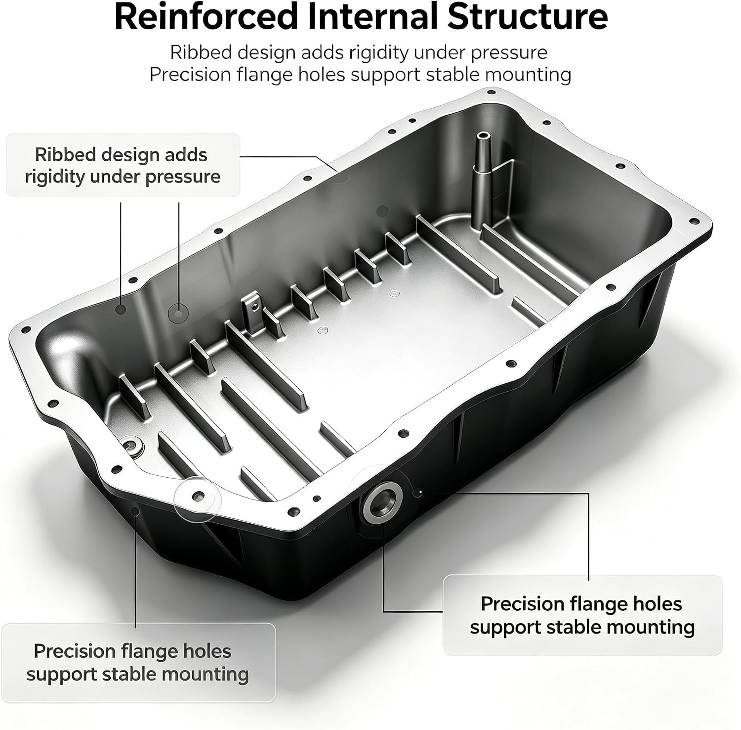 Deep Cast Aluminum Transmission Oil Pan For 20-26 Chevy Silverado GMC Sierra