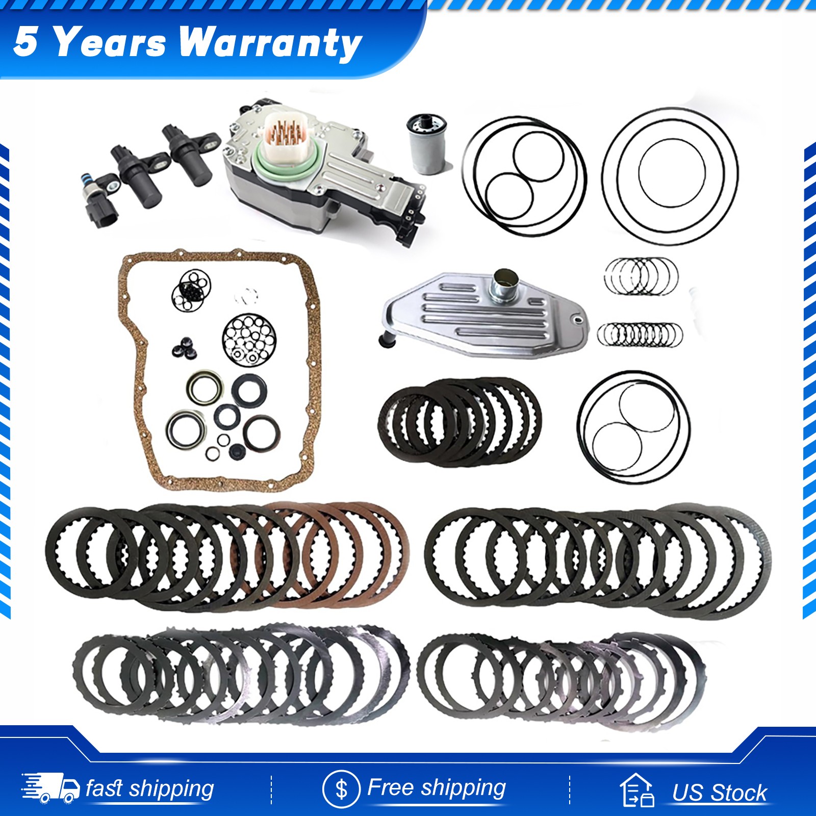 45RFE 65RFE 545RFE Super Master Rebuild KIT W/4WD Filter Friction Steel 1999-UP