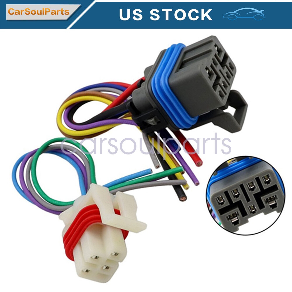 2pcs Neutral Safety Switch Connector Wire Harness 7-PIN &4-PIN fit Chevrolet GMC