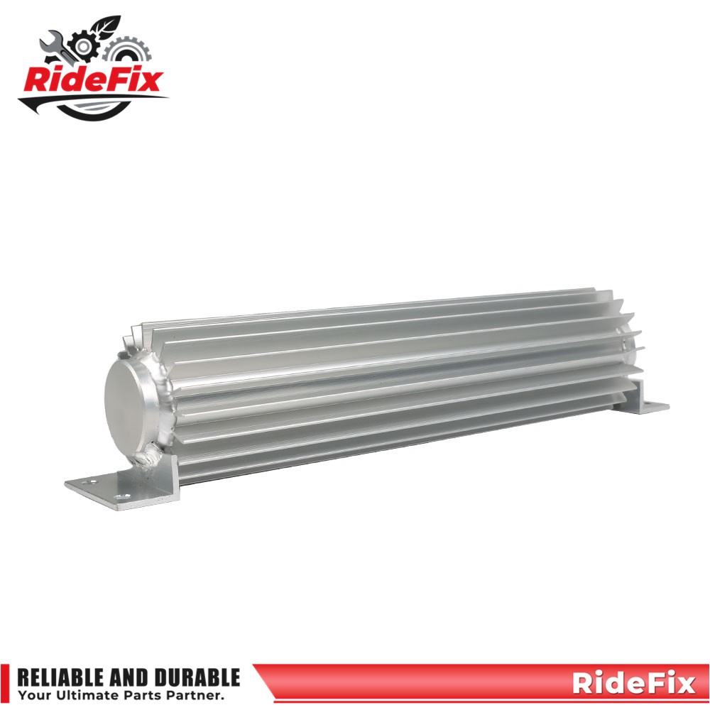 Dual Pass Aluminum Finned Transmission Oil Cooler 12″ For Hot Rod Cars Universal