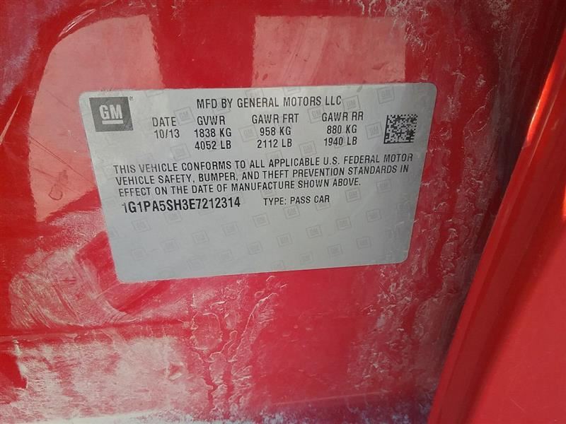 2014-2016 Chevy Cruze Automatic Transmission 1.8L Vin P 4th Digit Limited