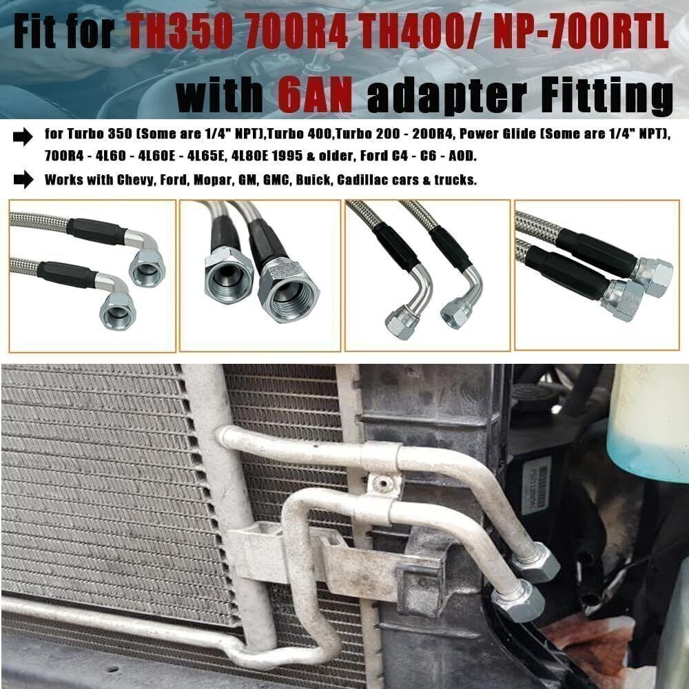 transmission cooler lines braided transmission cooler for th350 700r4 th400