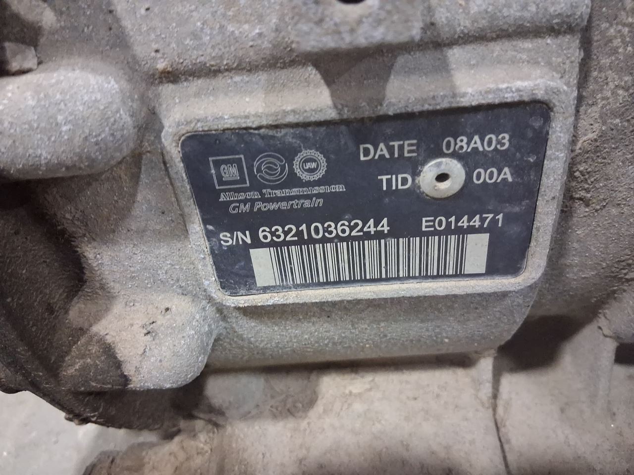 Automatic Transmission 6.6L 4WD Fits 07-10 SIERRA 2500 PICKUP 3151251