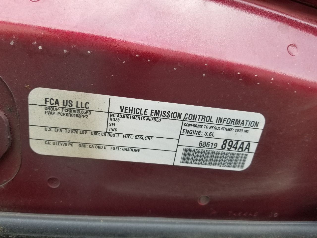 Automatic Transmission 8 Speed RWD 3.6L 8HP50 2023 CHRYSLER 300 96K MILES