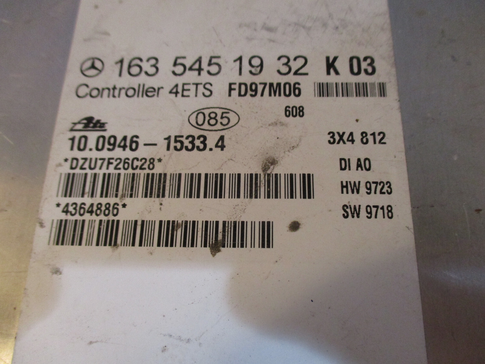 🚘 1998 ML320 COMBO ECU CONTROL UNIT BOSCH ENGINE MODULE ECM TESTED POWER PCM