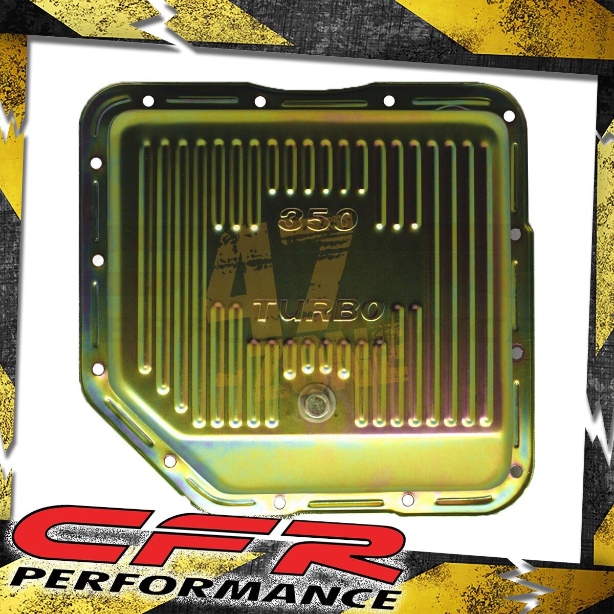 For Chevy GM Turbo Th-350 Steel Transmission Pan Zinc With Drain Plug