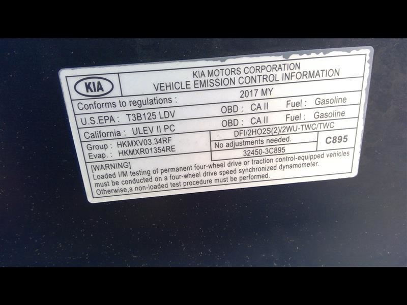 2016-2018 KIA SORENTO 6 Spd Automatic Transmission 3.3L AWD 450003BMG0