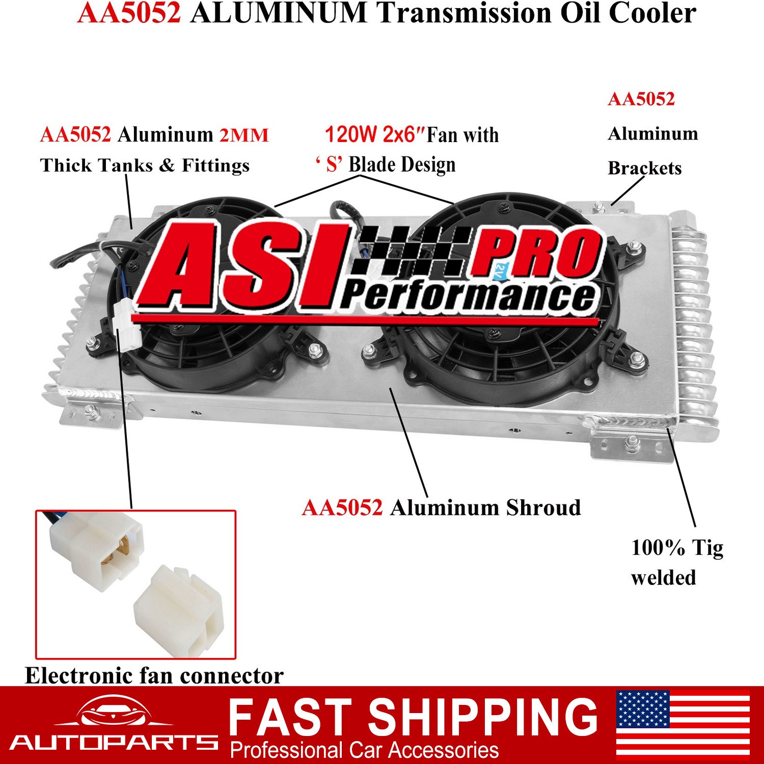 Transmission Oil Cooler Shroud Fan Tru-Cool 40,000 40k GVW Low-Pressure Drop/