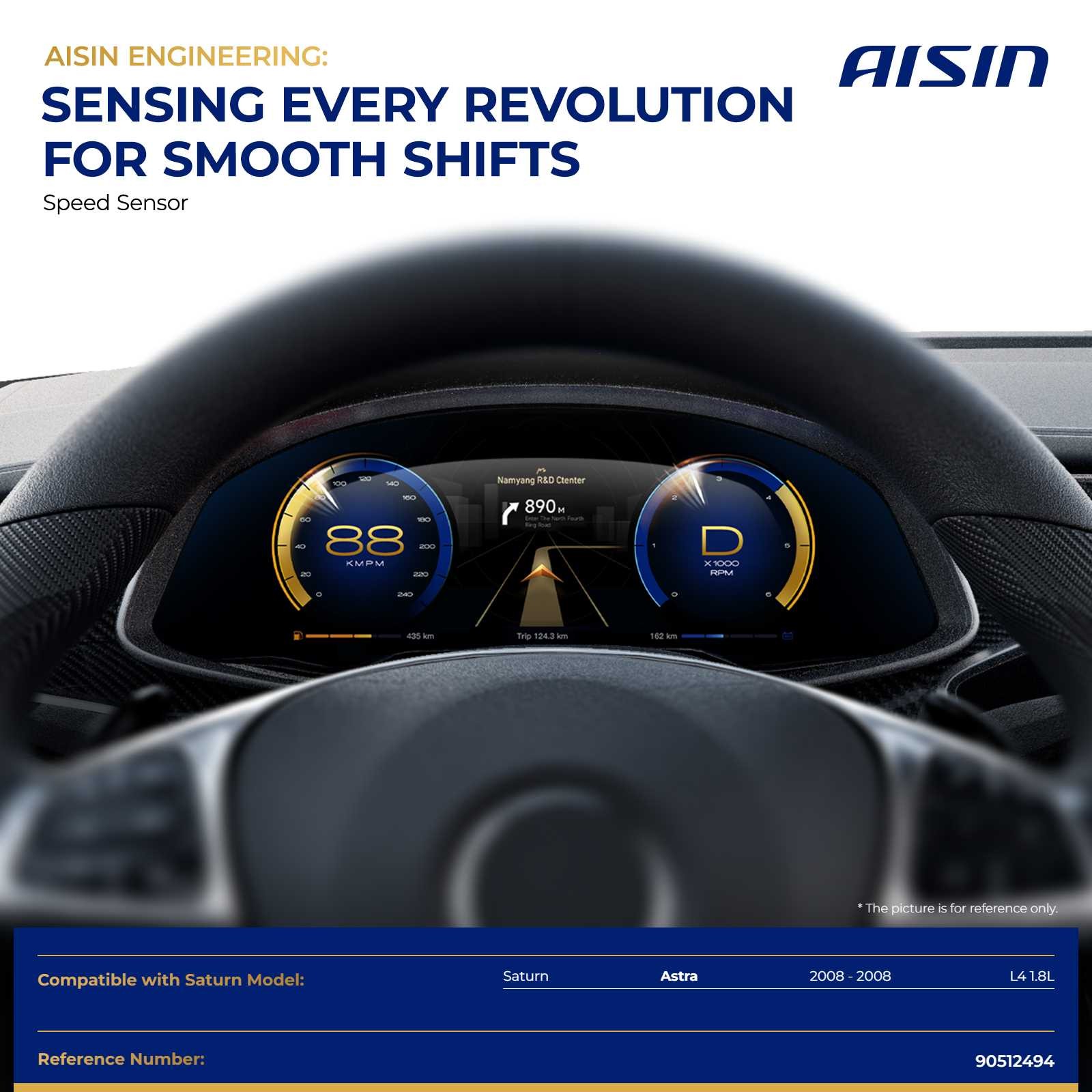 AISIN Automatic Transmission Input Speed Sensor for Saturn Astra 2008 L4 1.8L