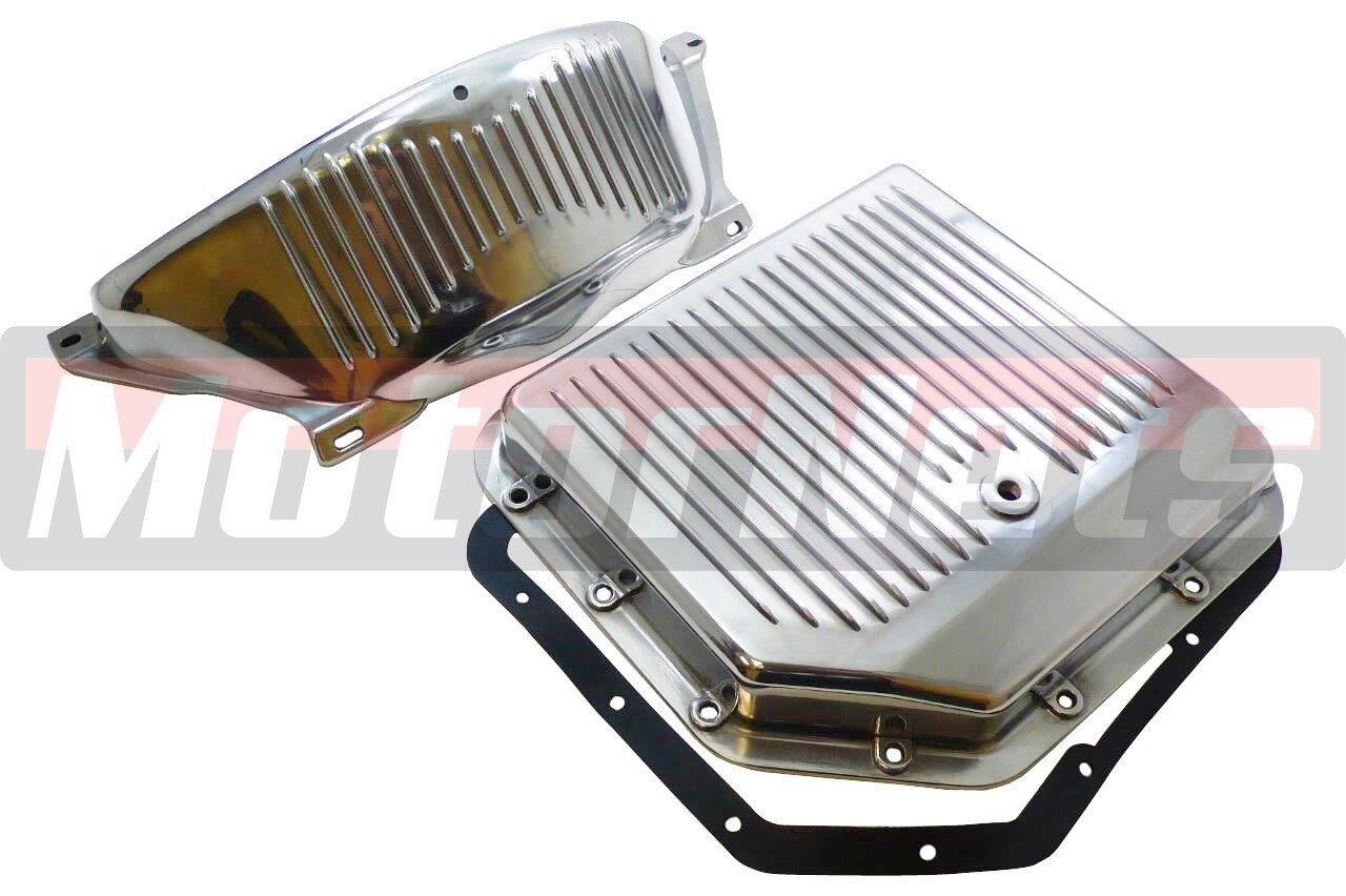 GM TH350 Turbo 350 Polished Aluminum Transmission Pan & Flywheel Dust Cover Kit