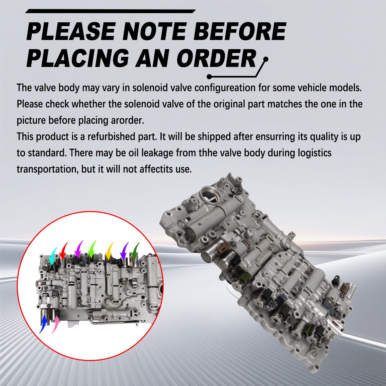 6-Speed Transmission Valve Body w/ Solenoids For 2005 Lexus IS300 A960E
