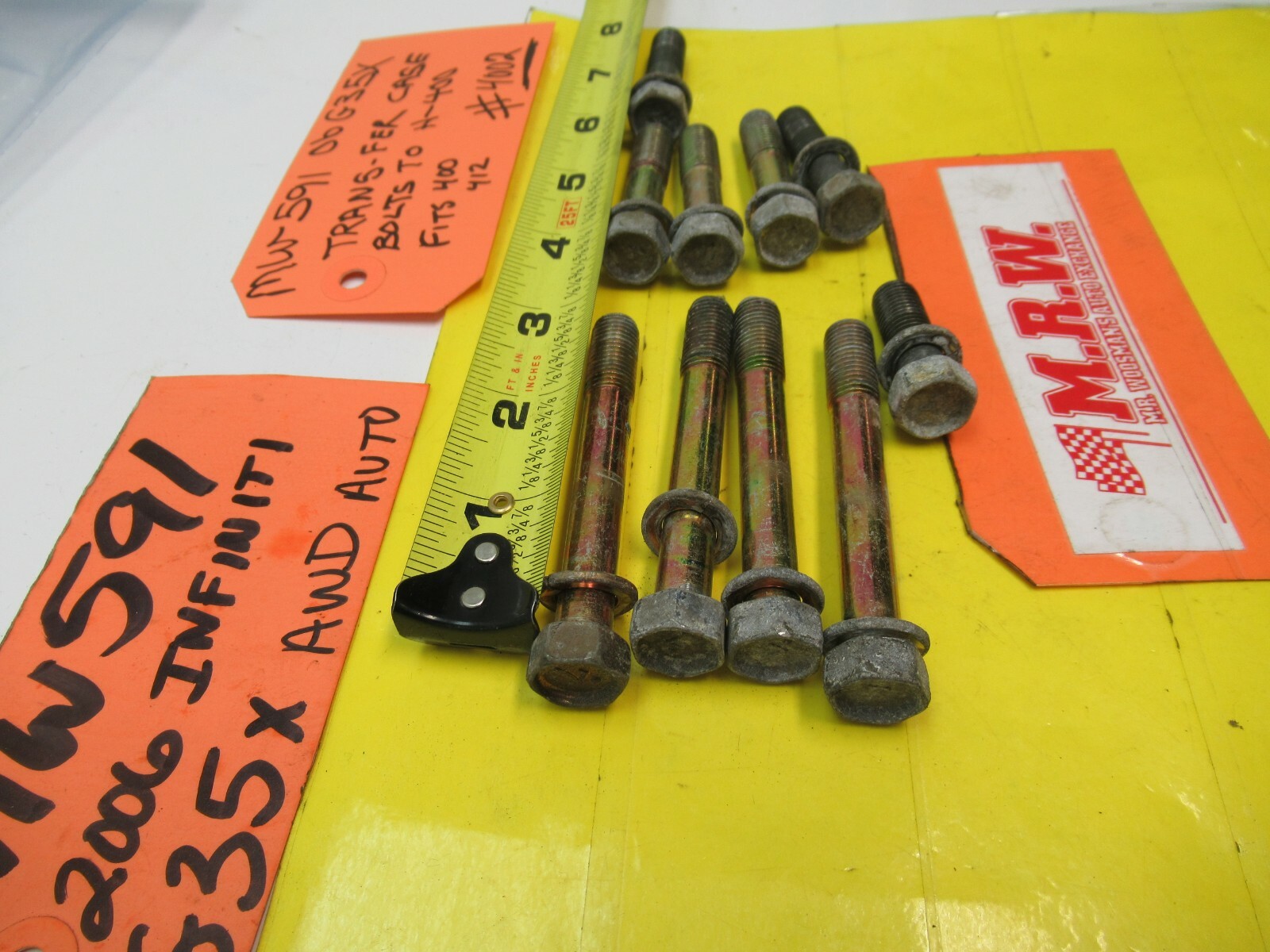TRANSFER CASE BOLTS BOLT TO TRANSMISSION AUTOMATIC AUTO AT for 06 INFINITI G35