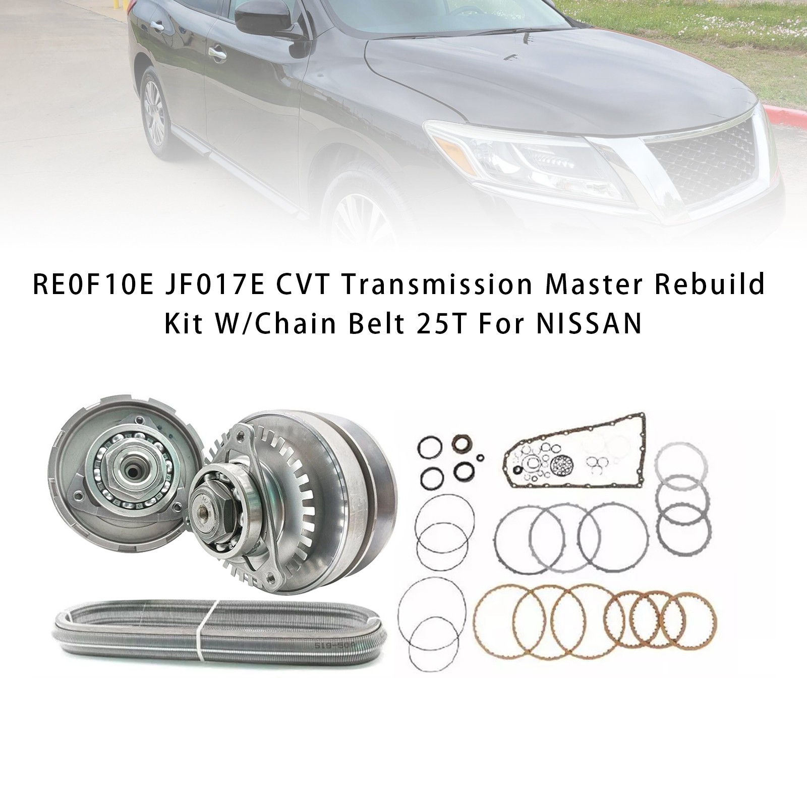 RE0F10E JF017E CVT Transmission Master Rebuild Kit W/Chain Belt 30T For NISSAN