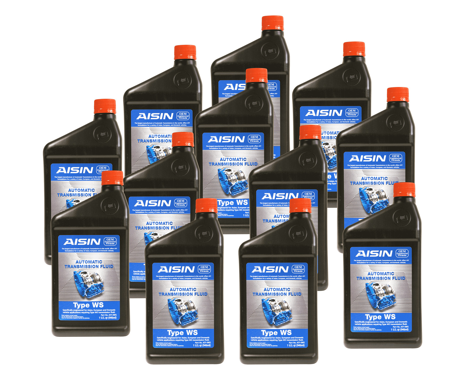 Aisin ATF, Automatic Transmission Fluid WS-World Standard Type 12 Quarts ATF0WS