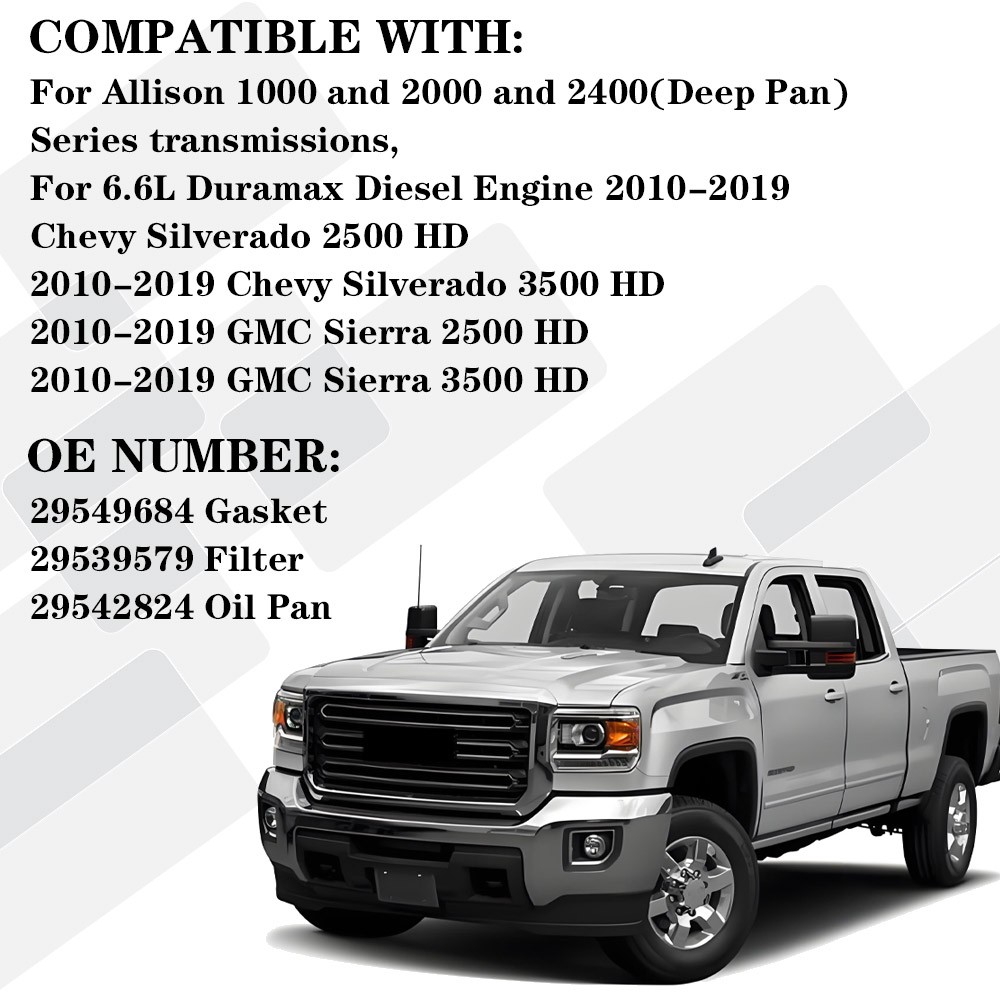 Transmission Filter Kit for 2010-2019 Chevy Silverado/GMC Sierra 2500HD 3500HD