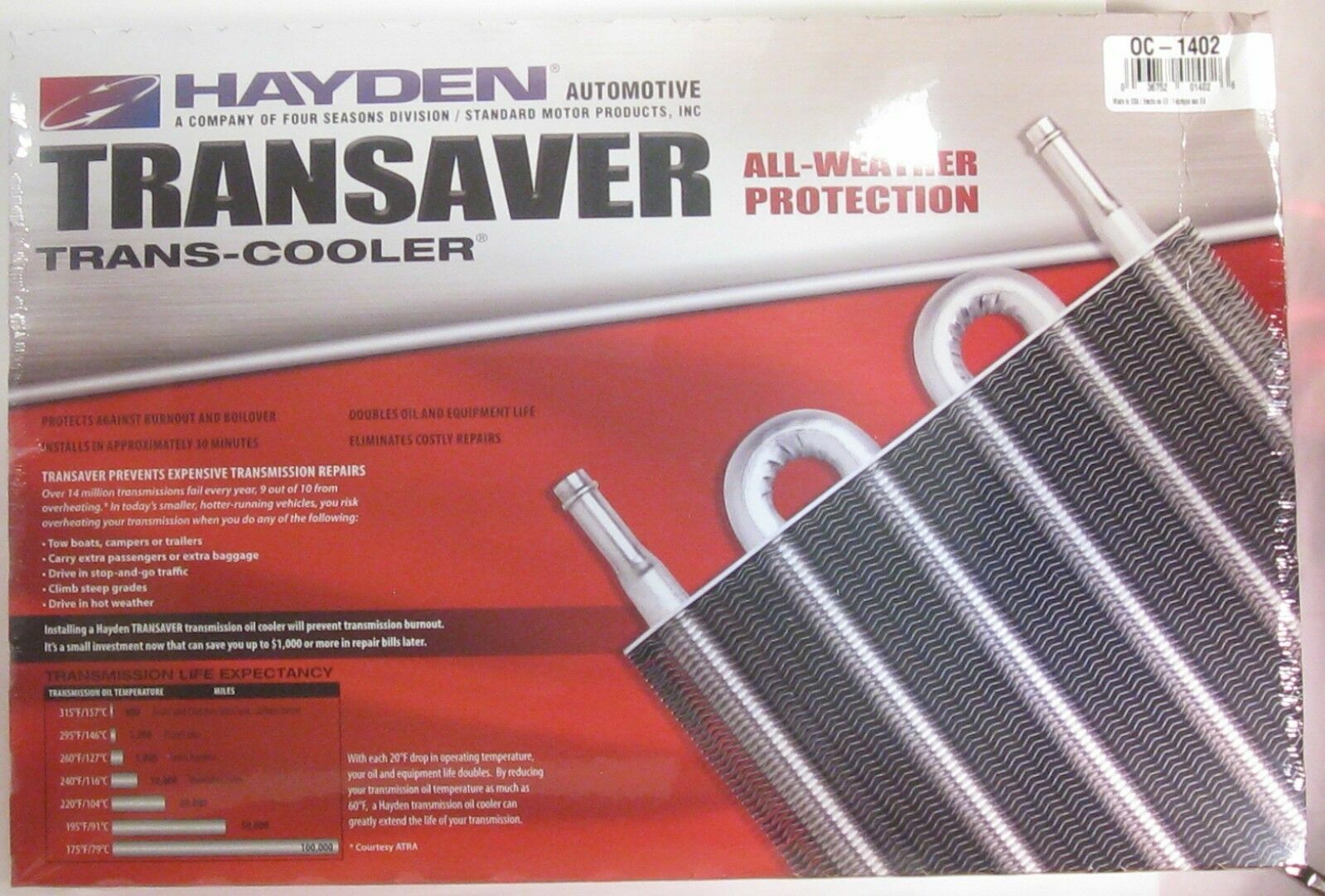 Hayden Transaver Ultra-Cool Automatic Transmission Oil Cooler 1402