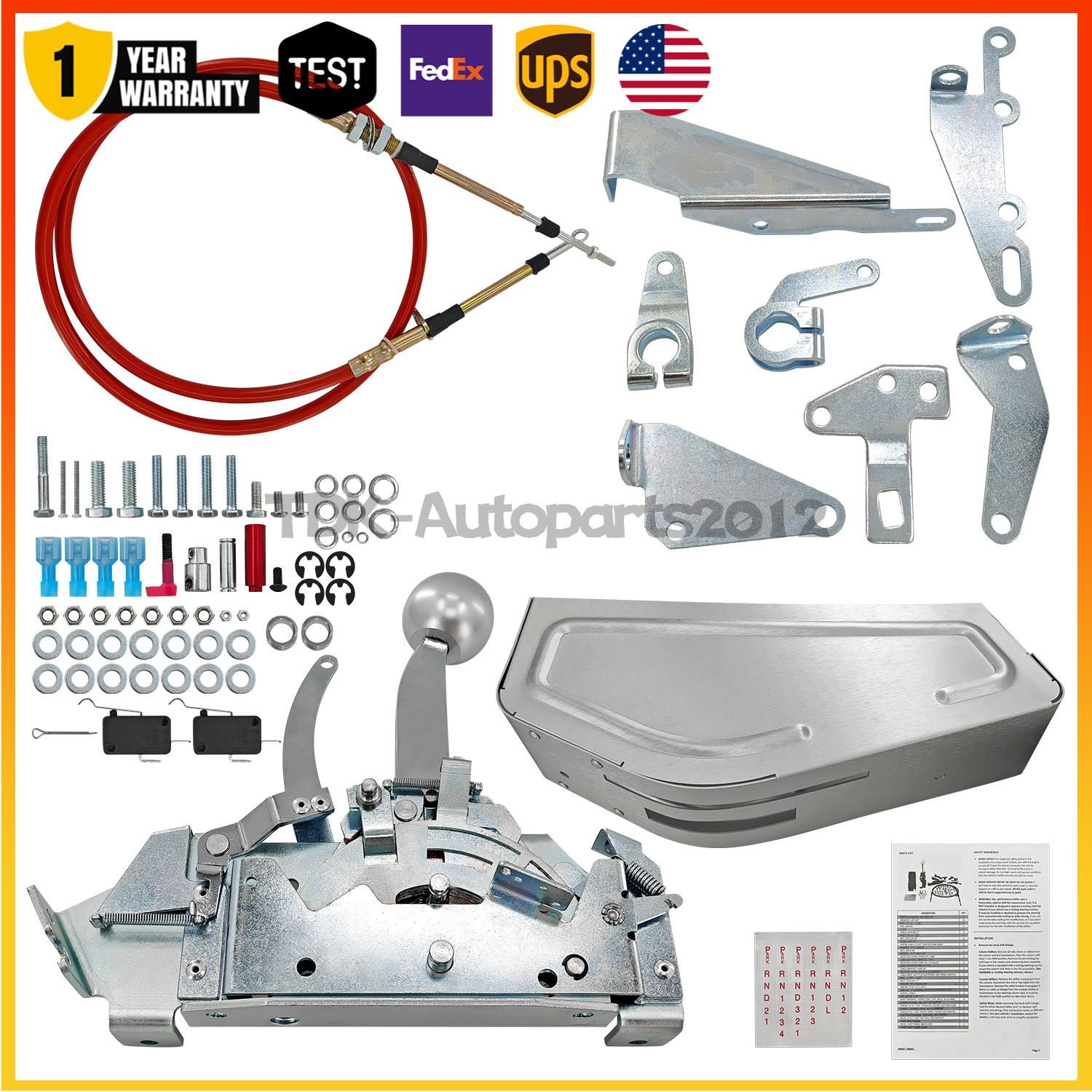 For B&M 80842 Pro Ratchet Automatic B&M Shifter for 3 & 4 Speed Transmission NEW