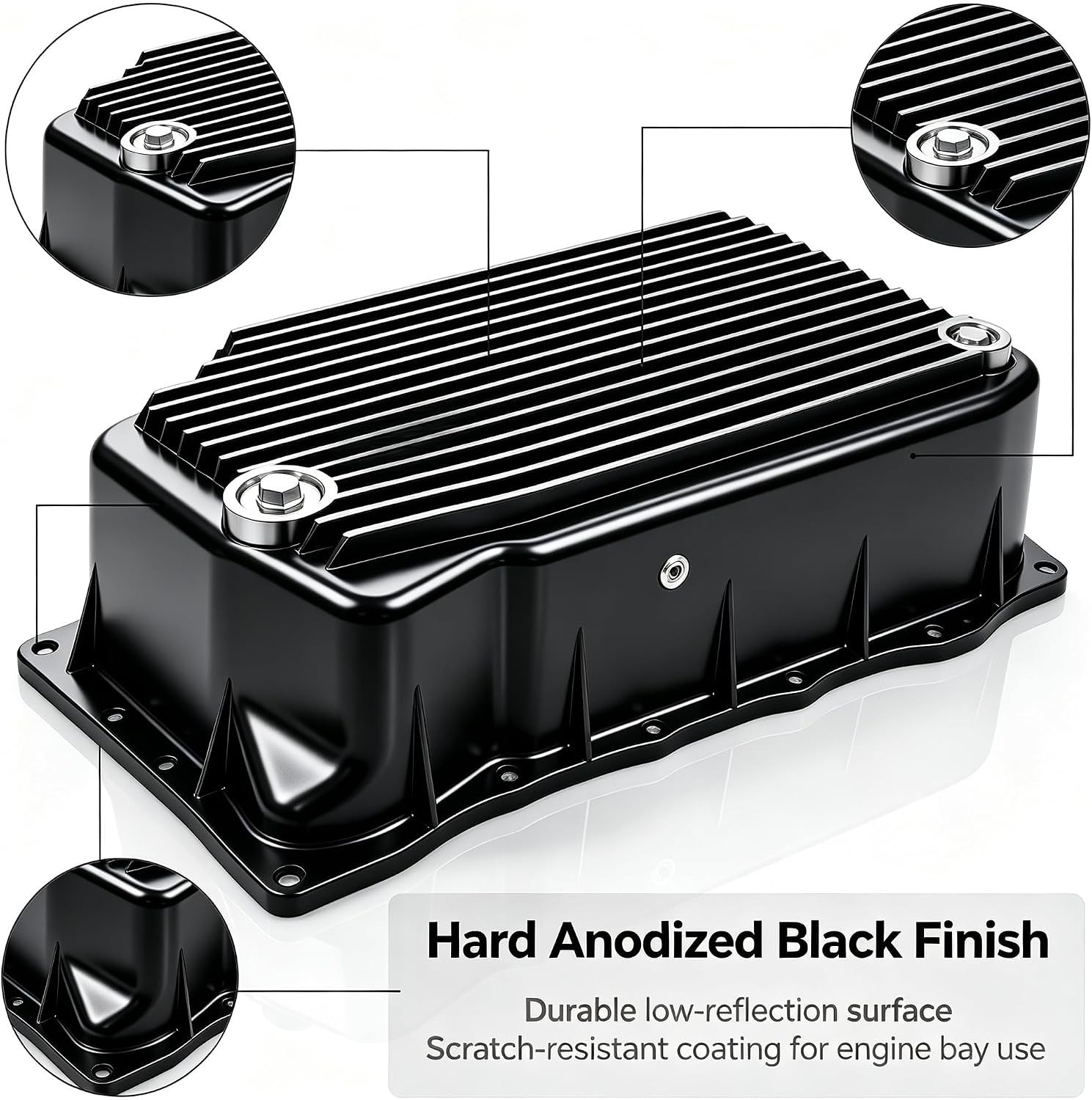 Deep Cast Aluminum Transmission Oil Pan For 20-26 Chevy Silverado GMC Sierra