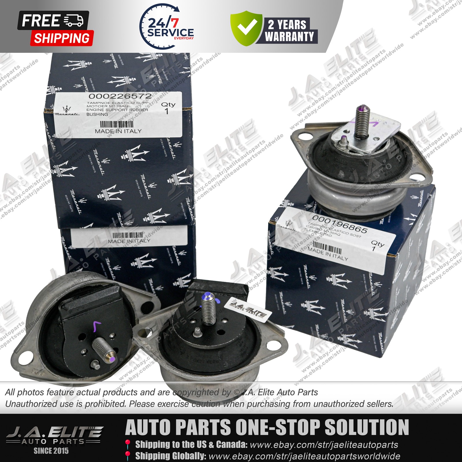 3pcs Genuine Engine & Transmission Mount kit fit Maserati Quattroporte GT GC