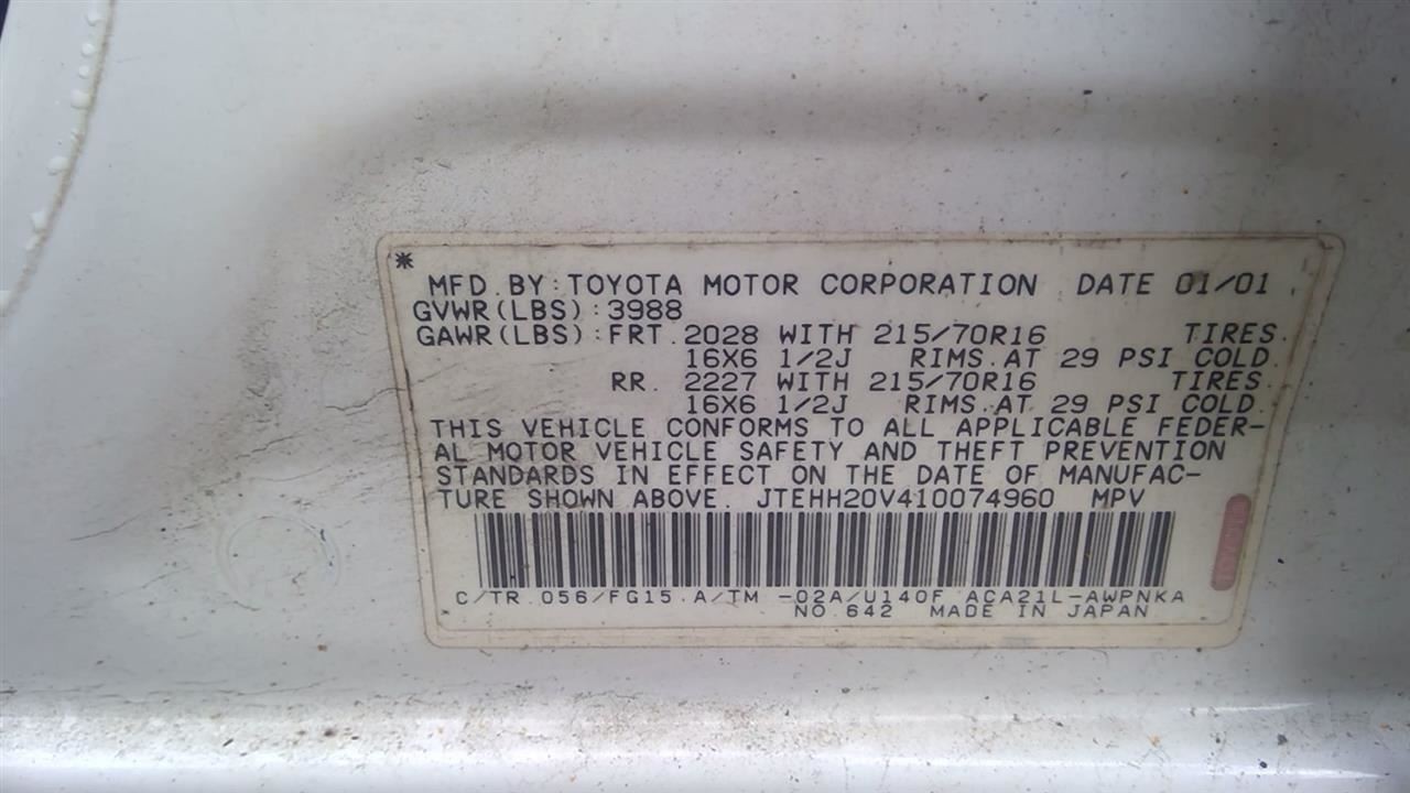 Transfer Case Automatic Fits 01-05 RAV4 1882467