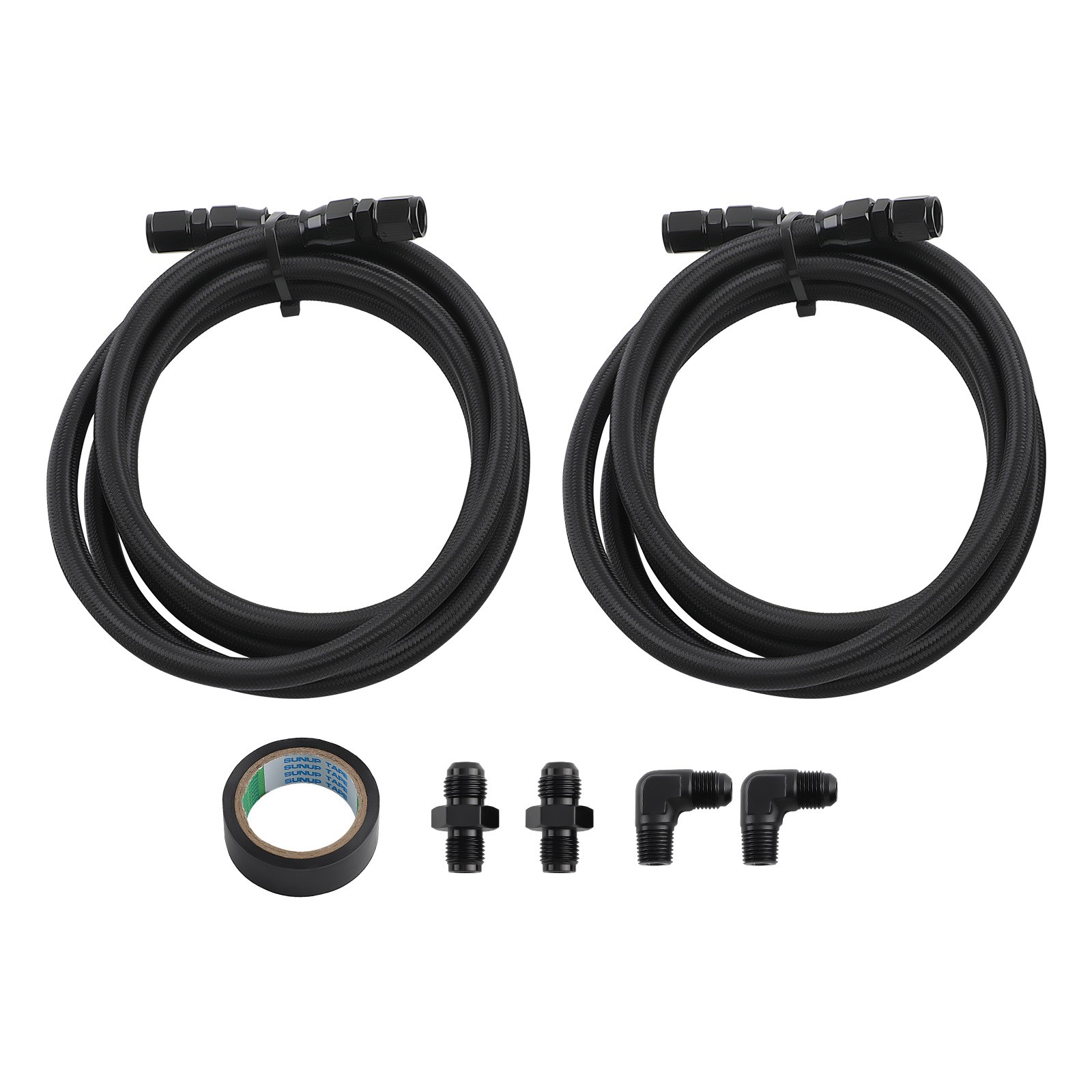 Automatic Transmission Cooler 6AN Hose Line Set Fit GM 4L60E 4L65E TH350 TH400