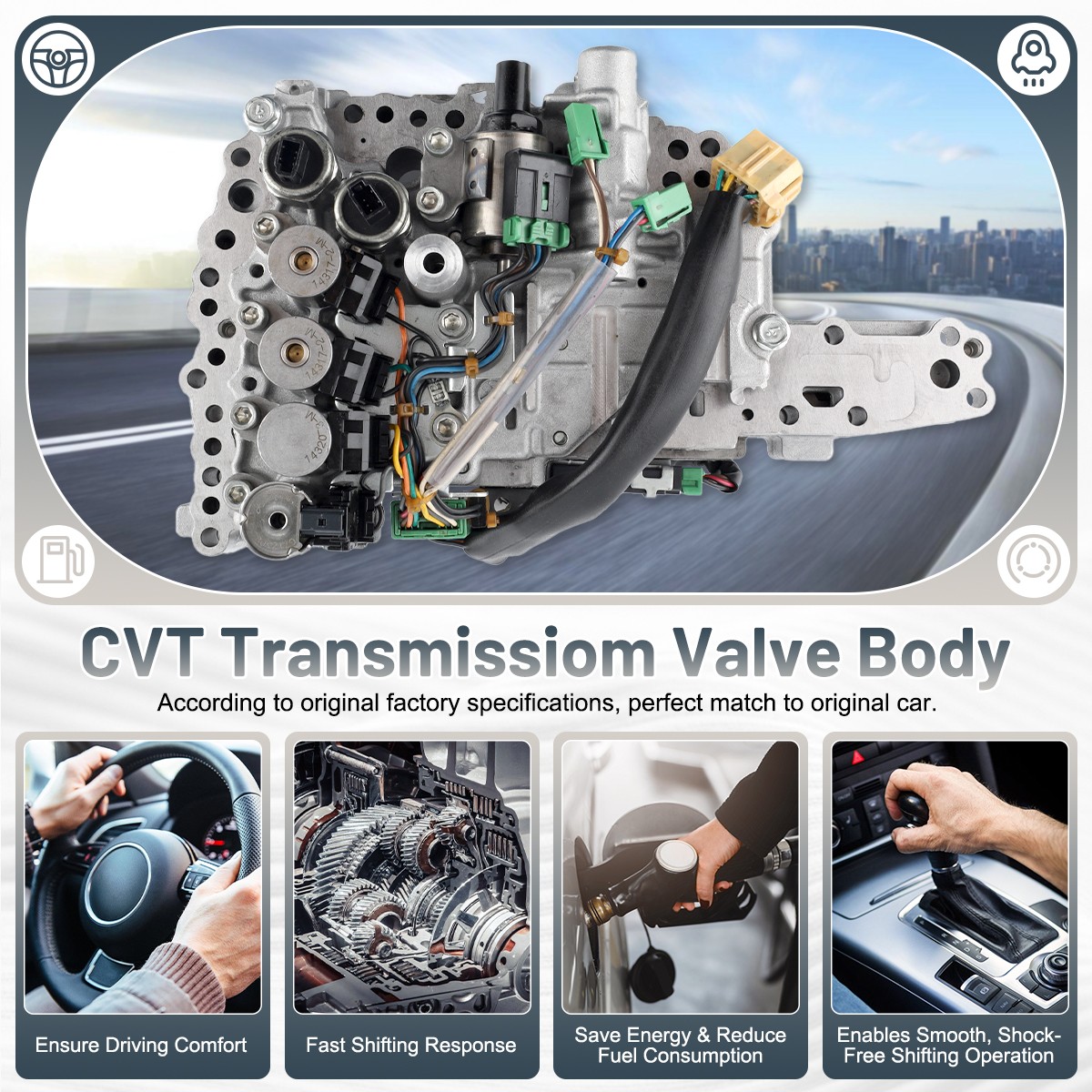 JF011E RE0F10A CVT Transmission Valve Body For Jeep Patriot Compass 2007-17 2.4L